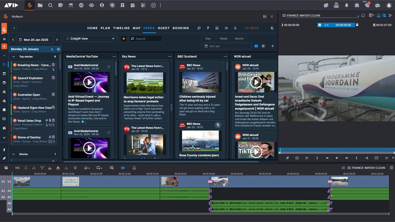 Avid Fully Integrates Avid MediaCentral and Wolftech News to Transform Story-Centric News Production with AI