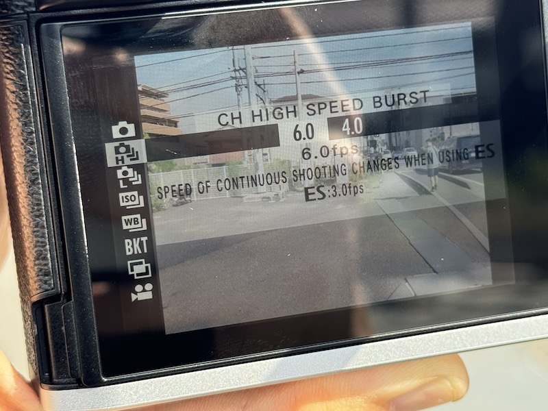 Fujifilm GFX100RF burst mode