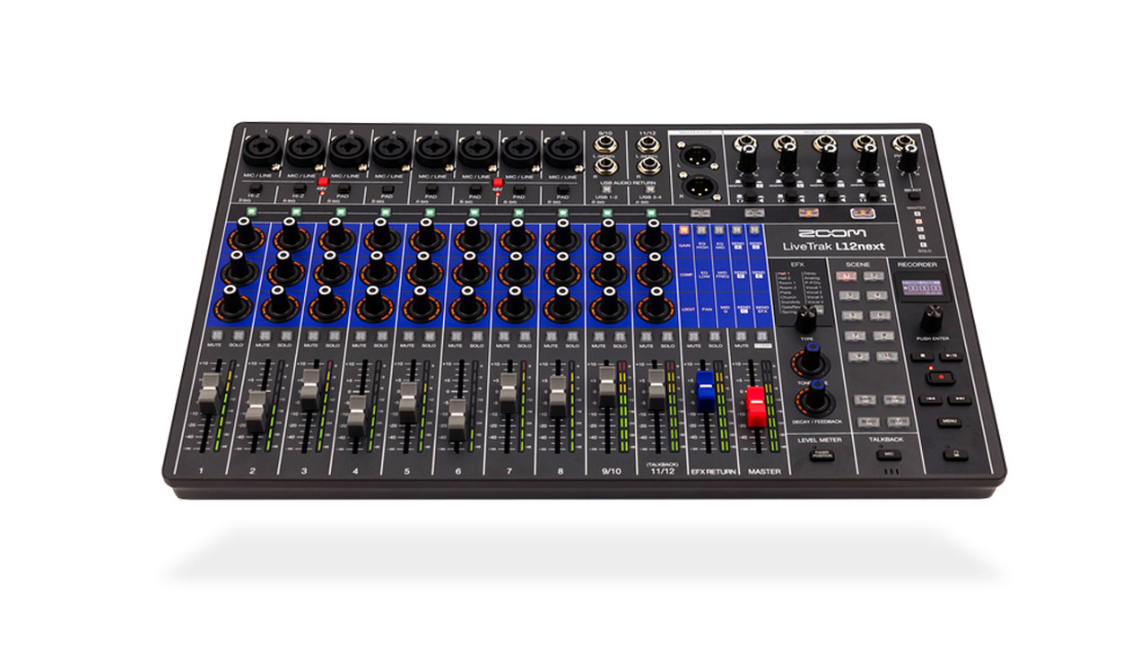 Zoom LiveTrak L12next 12-channel live mixer and recorder released