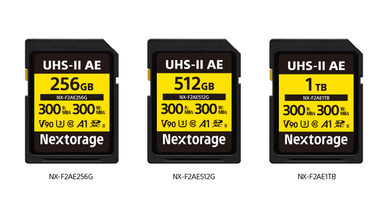 Nextorage NX-F2AE series high-capacity SDXC memory cards released